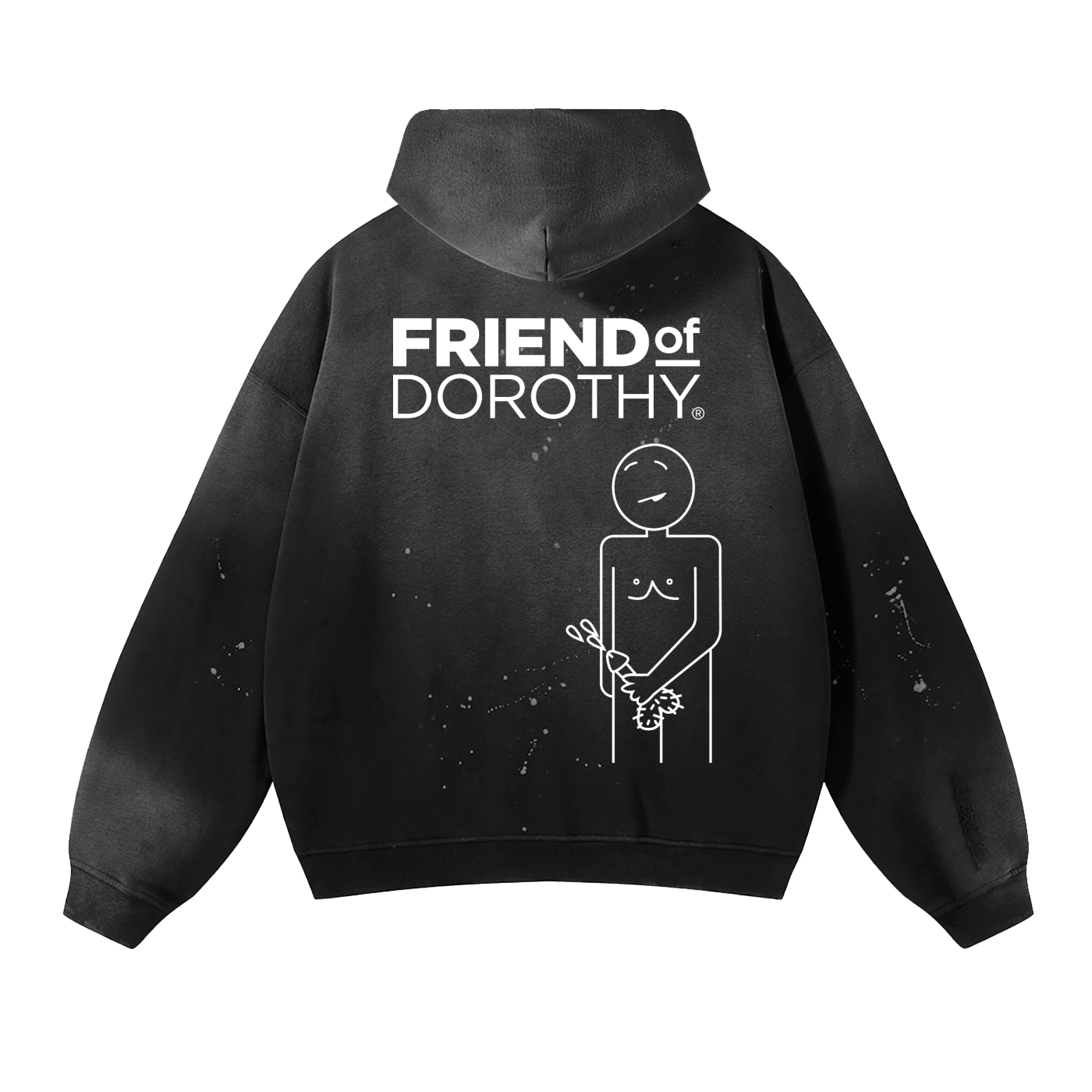 Vintage Washed Frayed Fleece Hoodie - CM guy