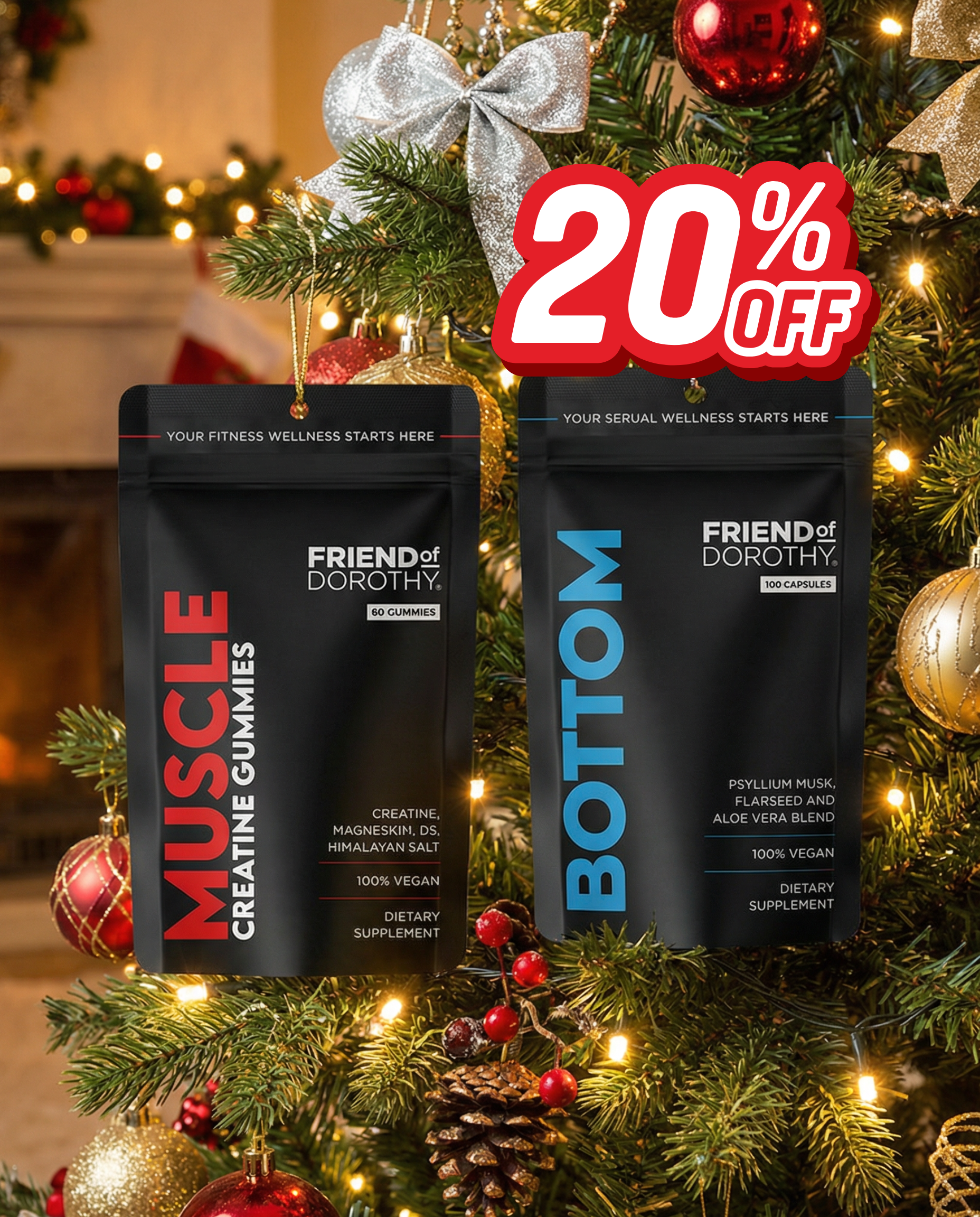 MUSCLE BOTTOM  - fast-track muscle growth and  make douching quick and easy - 1 month supply