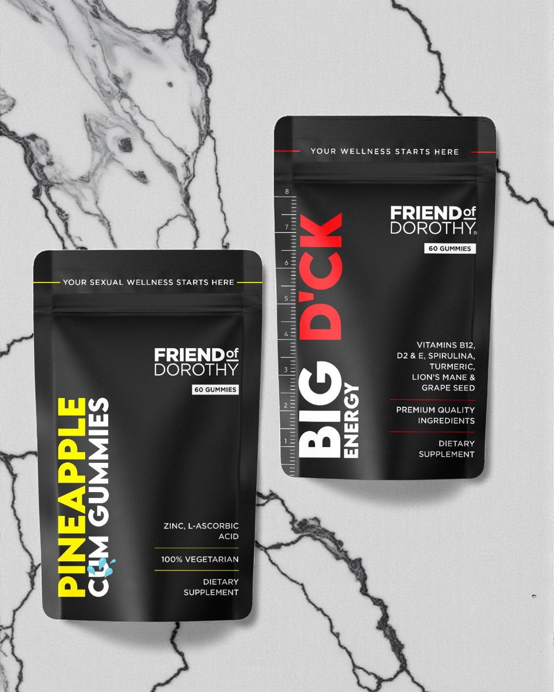 VOLUME AND BIG D'ENERGY gummies - vitality, energy, focus, and immune support