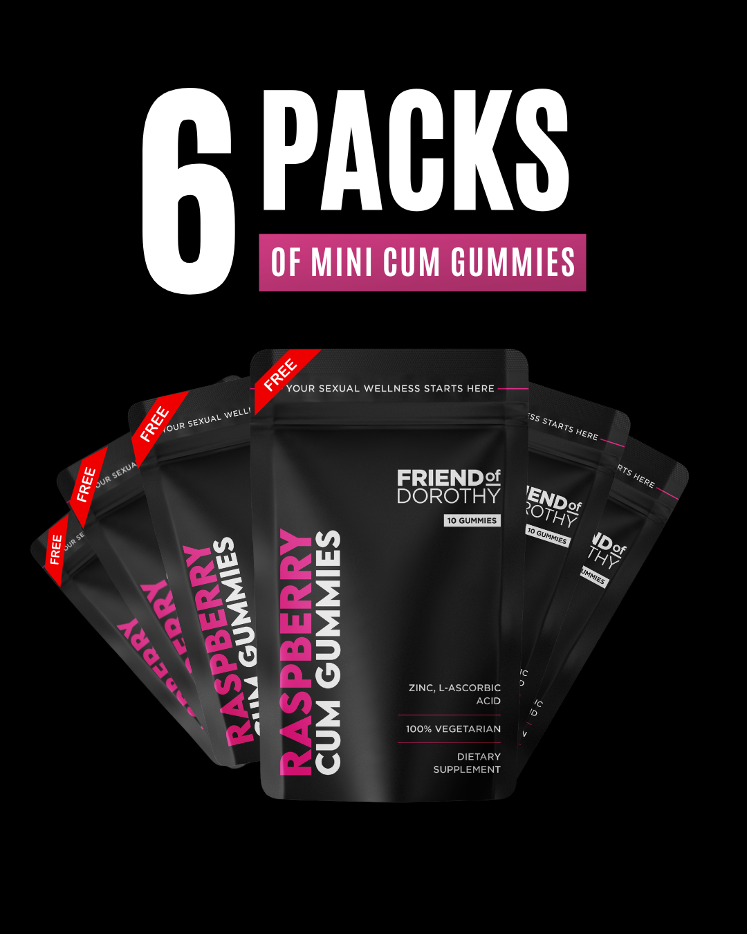 6 Packs - Mini C*M GUMMIES – VOLUME, VITALITY,