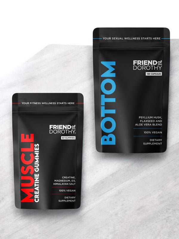 MUSCLE BOTTOM  - fast-track muscle growth and  make douching quick and easy - 1 month supply